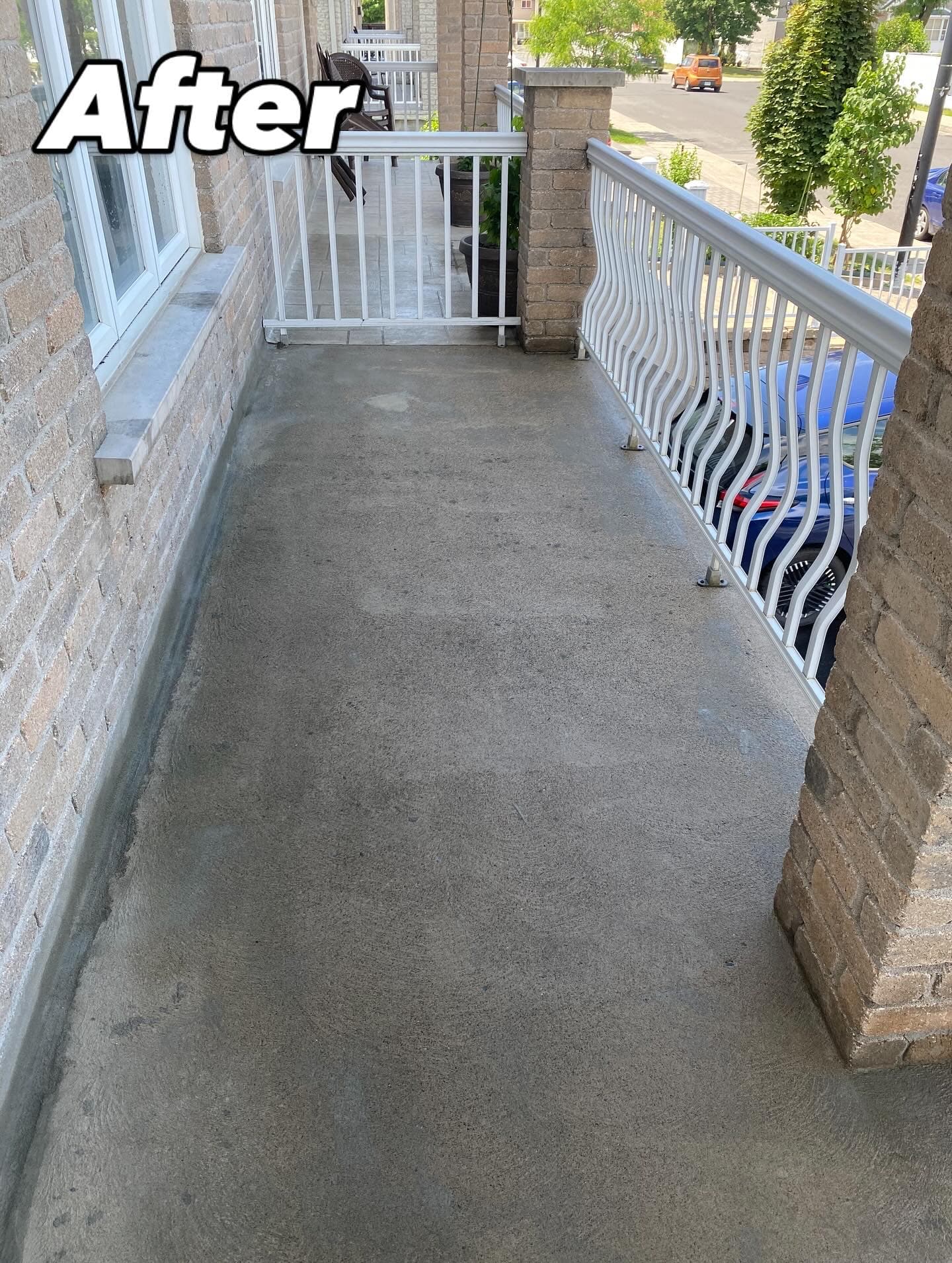 After - Balcony cleaning before and after