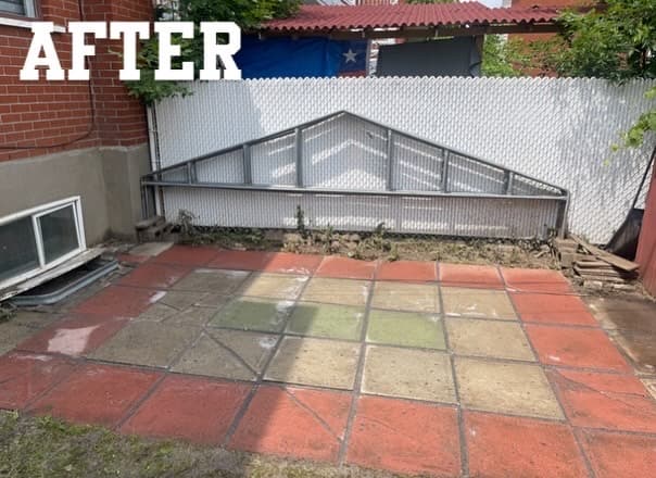 After - Orange tile cleaning before and after