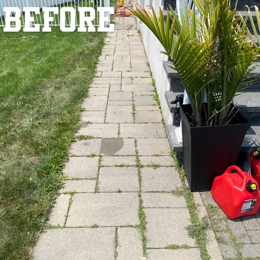 Before - Sidewalk cleaning before and after
